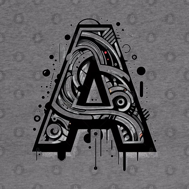 Letter A design graffity style by grappict